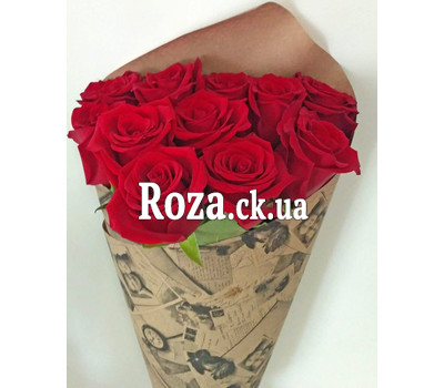 Wonderful bouquet of 11 red roses 3
