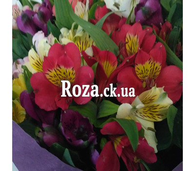 Bouquet of alstroemerias in paper 3