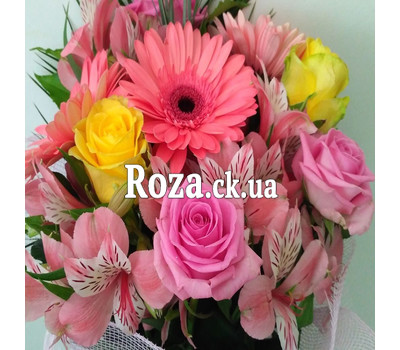 Bouquet of lilies and gerberas 2