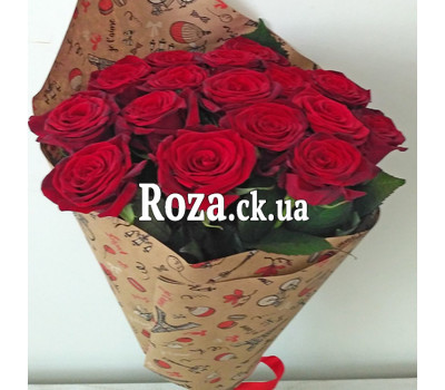Bouquet of red roses in Cherkasy - 5