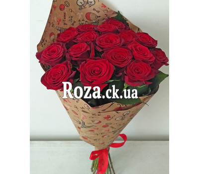 Bouquet of red roses in Cherkasy - 7
