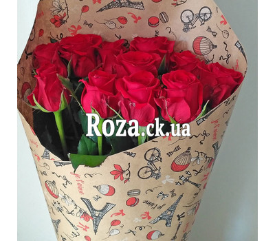 Wonderful bouquet of 11 red roses 4