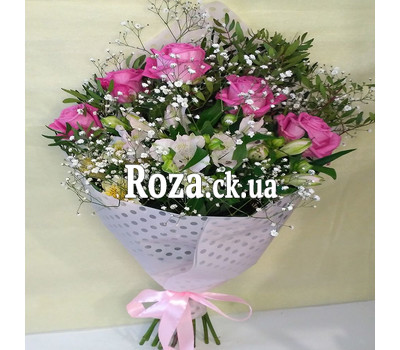 White and pink bouquet 1