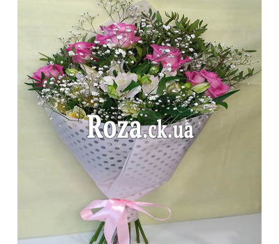 White and pink bouquet 2