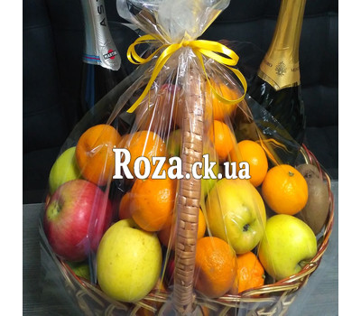 Large fruit basket with elite champagne 2
