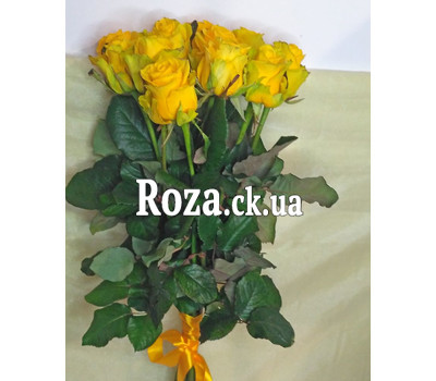 Bouquet of 11 yellow roses 1