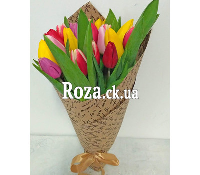 Bouquet of spring tulips 1