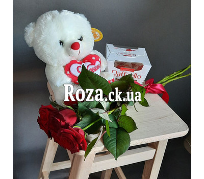 Bear, candy and roses 1