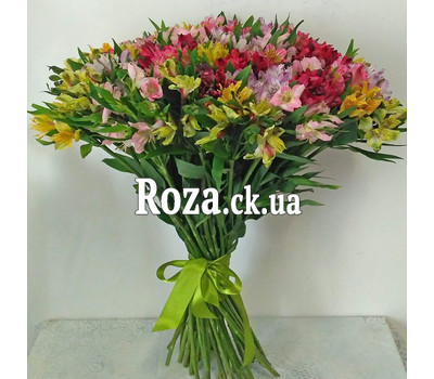 Bright bouquet of alstroemerias 1