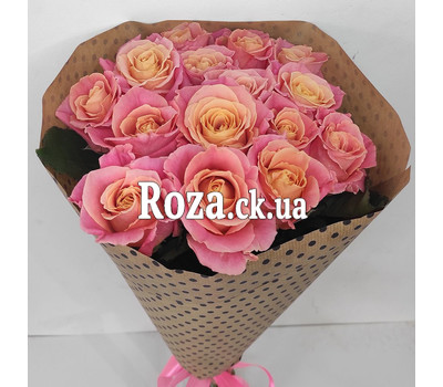 15 peach roses Miss Piggy 11