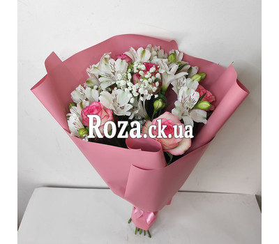 White and pink bouquet 6