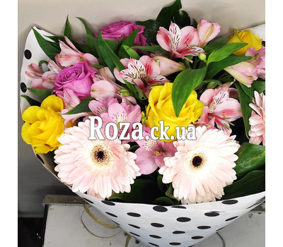 Bouquet of lilies and gerberas 4