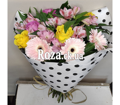 Bouquet of lilies and gerberas 5