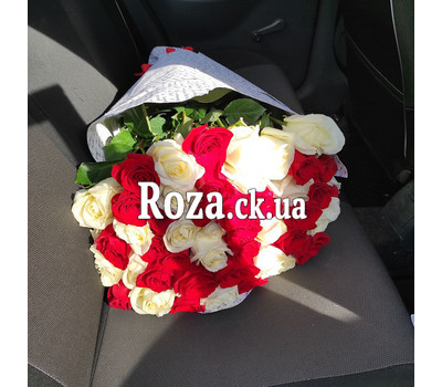 Wonderful bouquet of 51 roses 1