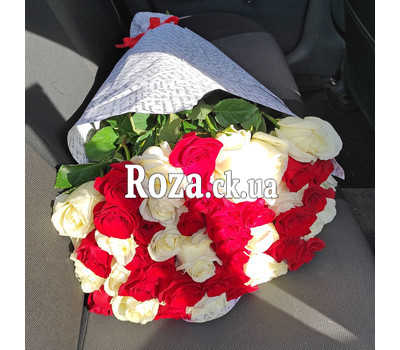 Wonderful bouquet of 51 roses 2
