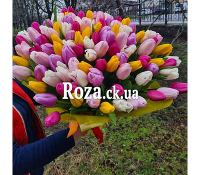 A beautiful bouquet of 101 tulips 4