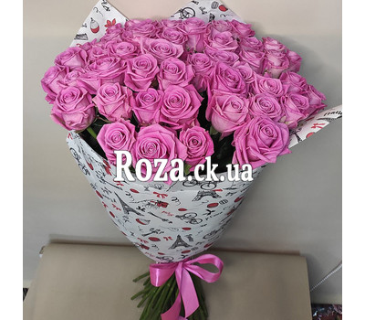 Chic bouquet of pink roses 5