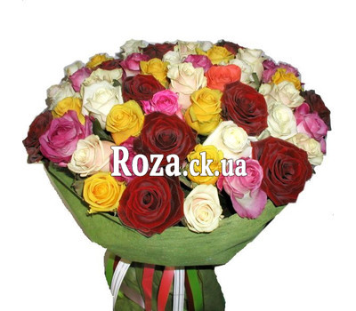 Bouquet of different color roses